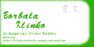 borbala klinko business card